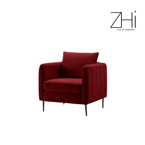 Velvet Red Armchair Velvet Red Armchair