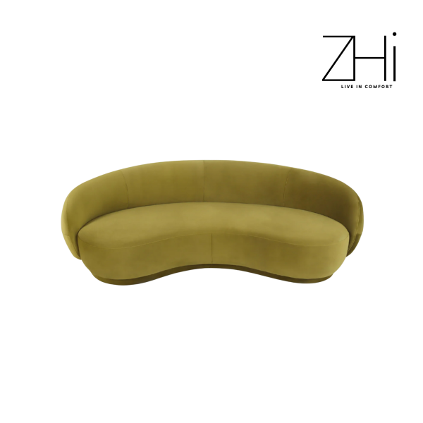 Arcadia Curved Velvet Sofa